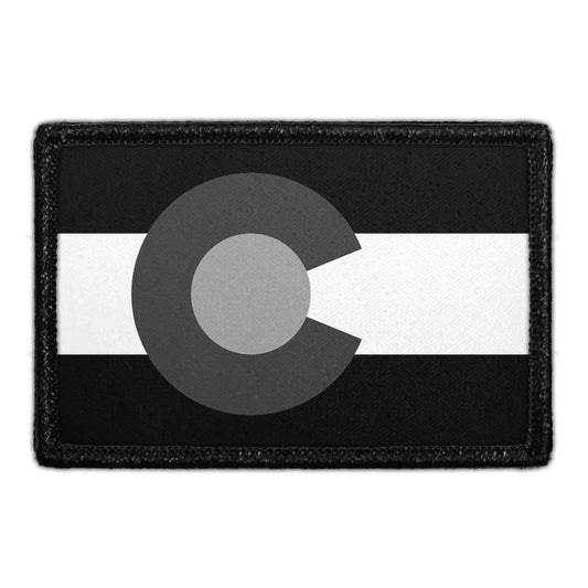 Colorado State Flag - Black and White - Removable Patch
