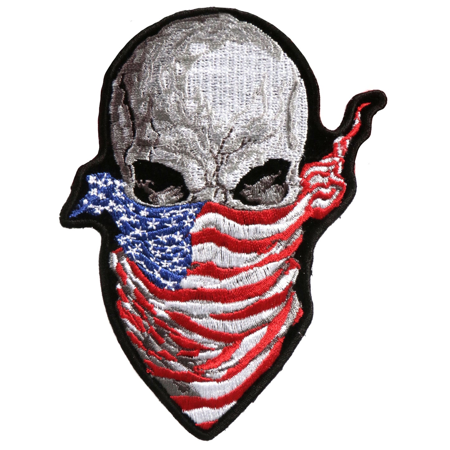 Hot Leathers America and Rising Skull Embroidered Patch - 4" x 3" - Iron-On or Sew-On - PPA9583