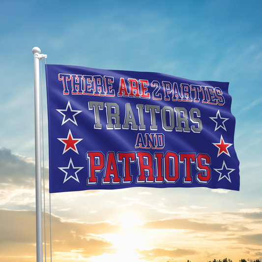 There Are Two Parties, Traitors and Patriots Flag