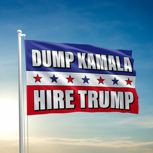 Dump Kamala Hire Trump Flag - 2937