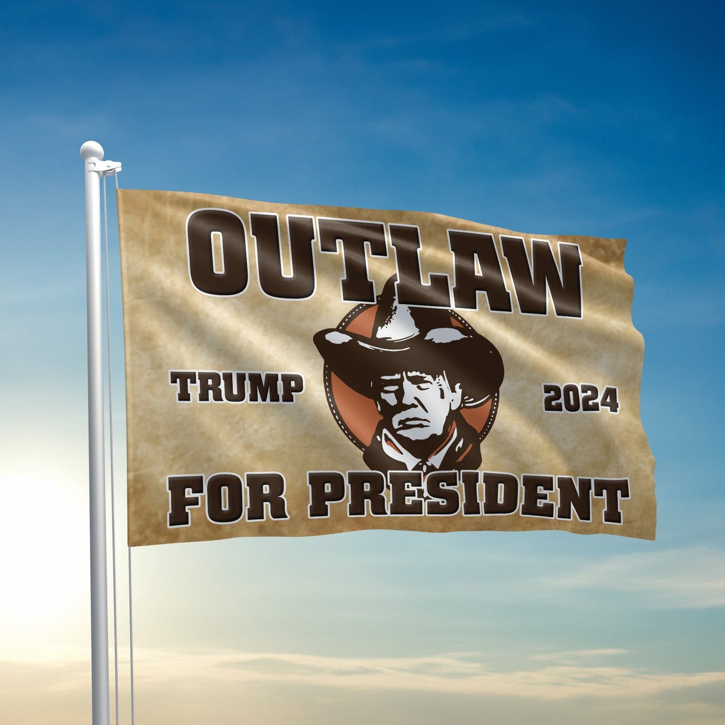 Outlaw For President Flag - 2480