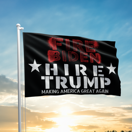 Fire Biden Hire Trump - Stencil Flag - 2366