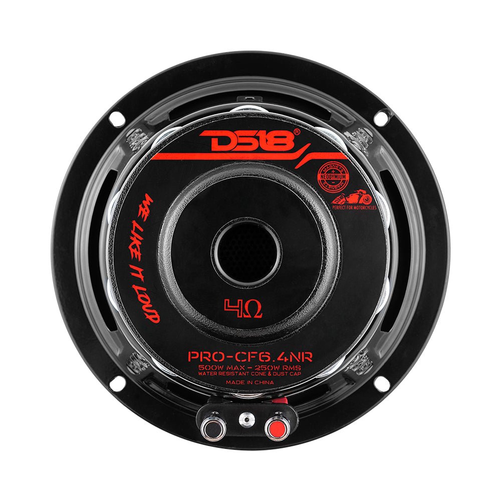 PRO 6.5" Neodymium Carbon Fiber Water resistant Cone Mid-Bass Loudspeaker 250 Watts Rms 4-Ohm