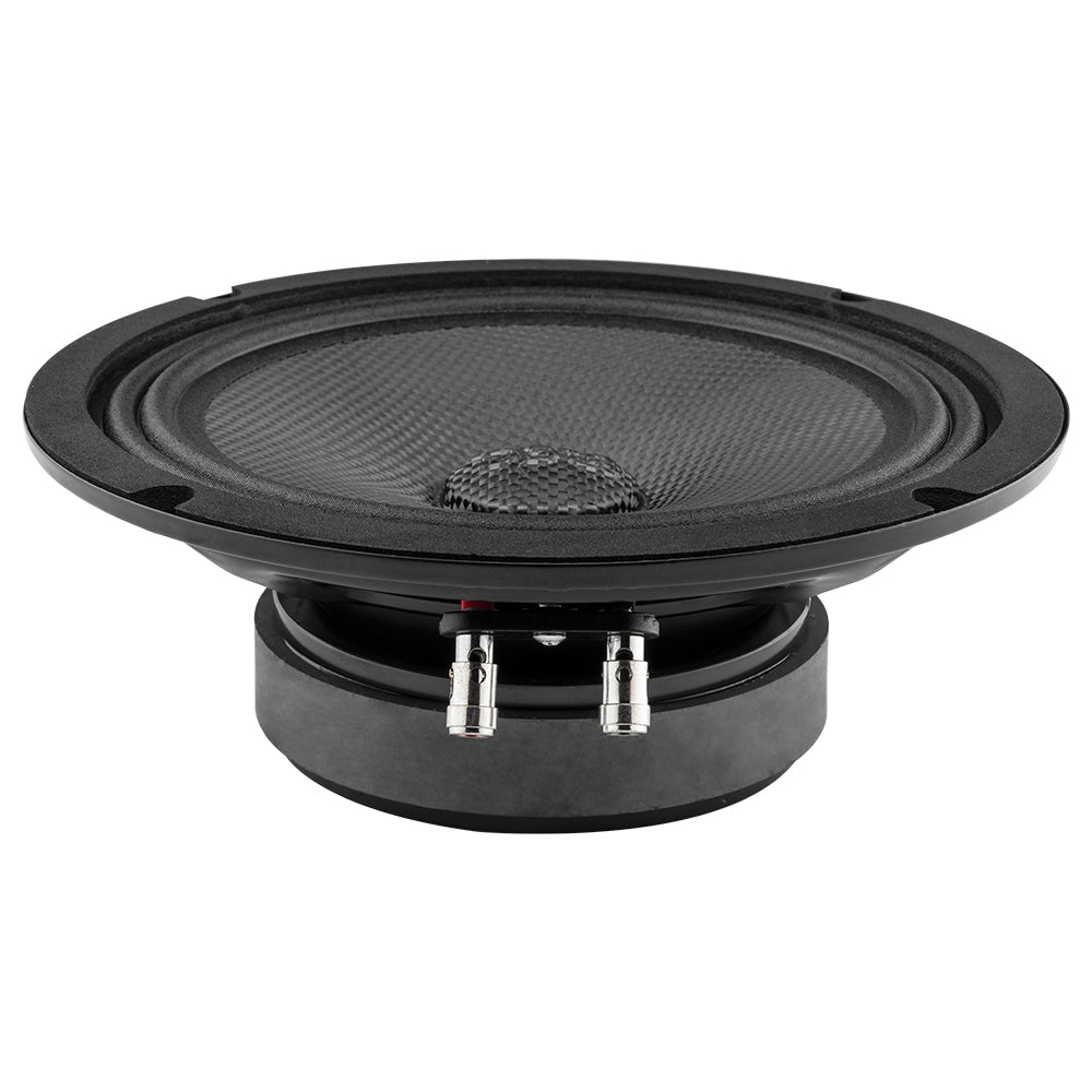 PRO 8" Shallow Carbon Fiber Water resistant Cone Mid-Bass Loudspeaker 275 Watts Rms 4-Ohm