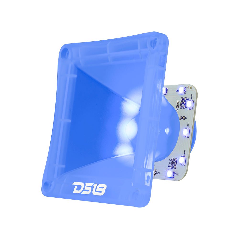 DS18 PRO-H44CL 1" Throat Transparent Plastic Driver Horn With RGB Lights
