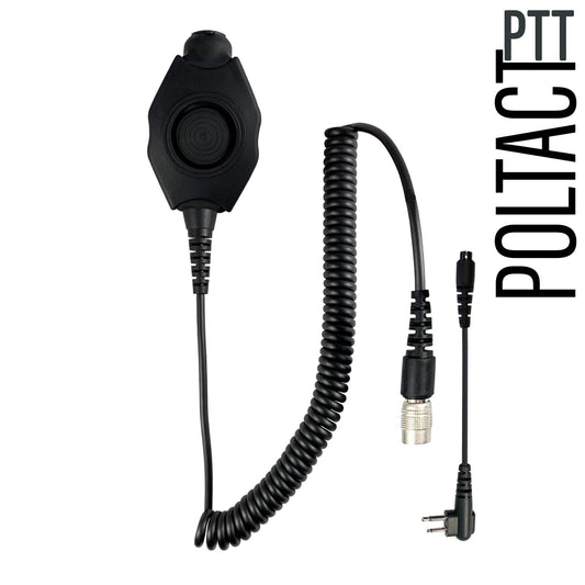 Tactical Radio Amplified Adapter/PTT for Headset(Hirose): Gentex, Ops-Core, OTTO, 3M Peltor ComTac, XPI, MSA, Helicopter, & More - Yaesu 2 Pin: FT-65, FT25, FT-4XR, FT-4VR