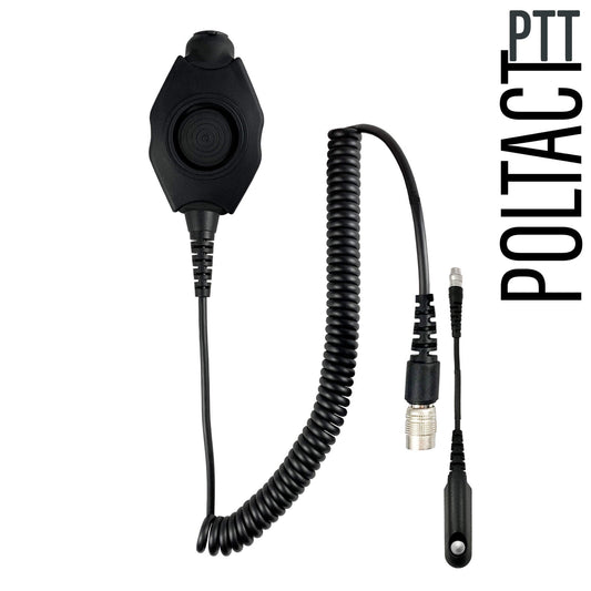 Tactical Radio Amplified PTT for Headset w/ Quick Disconnect(Hirose): US/Civilian/"Peltor" Wiring, Select ComTac III, XPI Models & Select Helicopter Headsets - BaoFeng: UV9G, UV9R/Plus/Pro, BF-A58, UV-XR, GT-3WP, UV-5S, BF-R760, UV-82WP