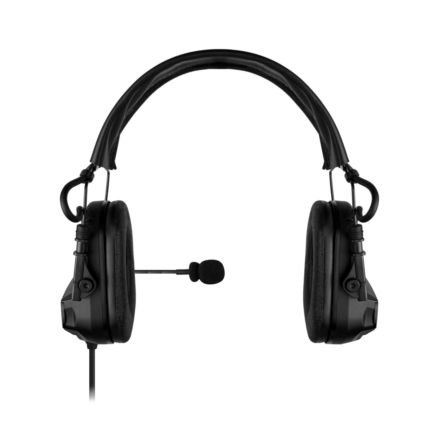 PolTact V1 Tactical Comms Headset w/ Active Hearing Protection & Quick Disconnect (Hirose) Adapter - EF Johnson VP5000 VP6000 VP8000 Series
