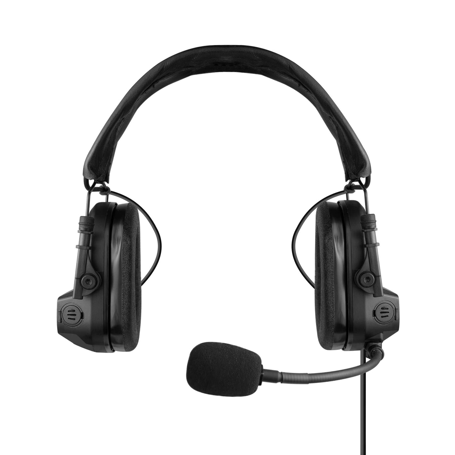 PolTact V2 Tactical Comms Helmet Headset w/ Active Hearing Protection - Harris/Thales/Tri- PRC, Falcon Series, MBITR Series, (NATO U229/U329 Connector)