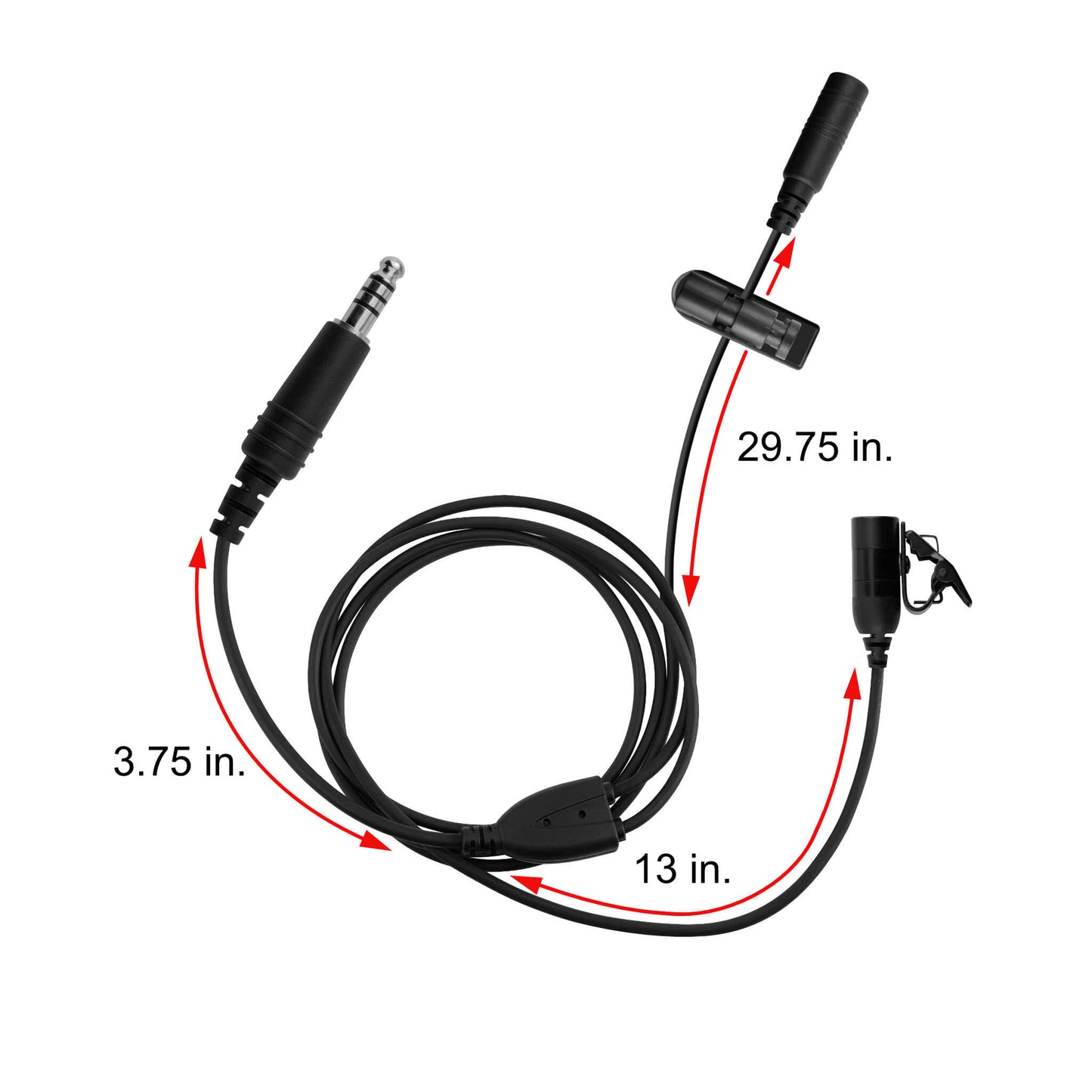 Tactical Mic / Invisible Tubeless Earpiece / TP-120/U174 Connector Kit - NATO Wired, No PTT Adapter