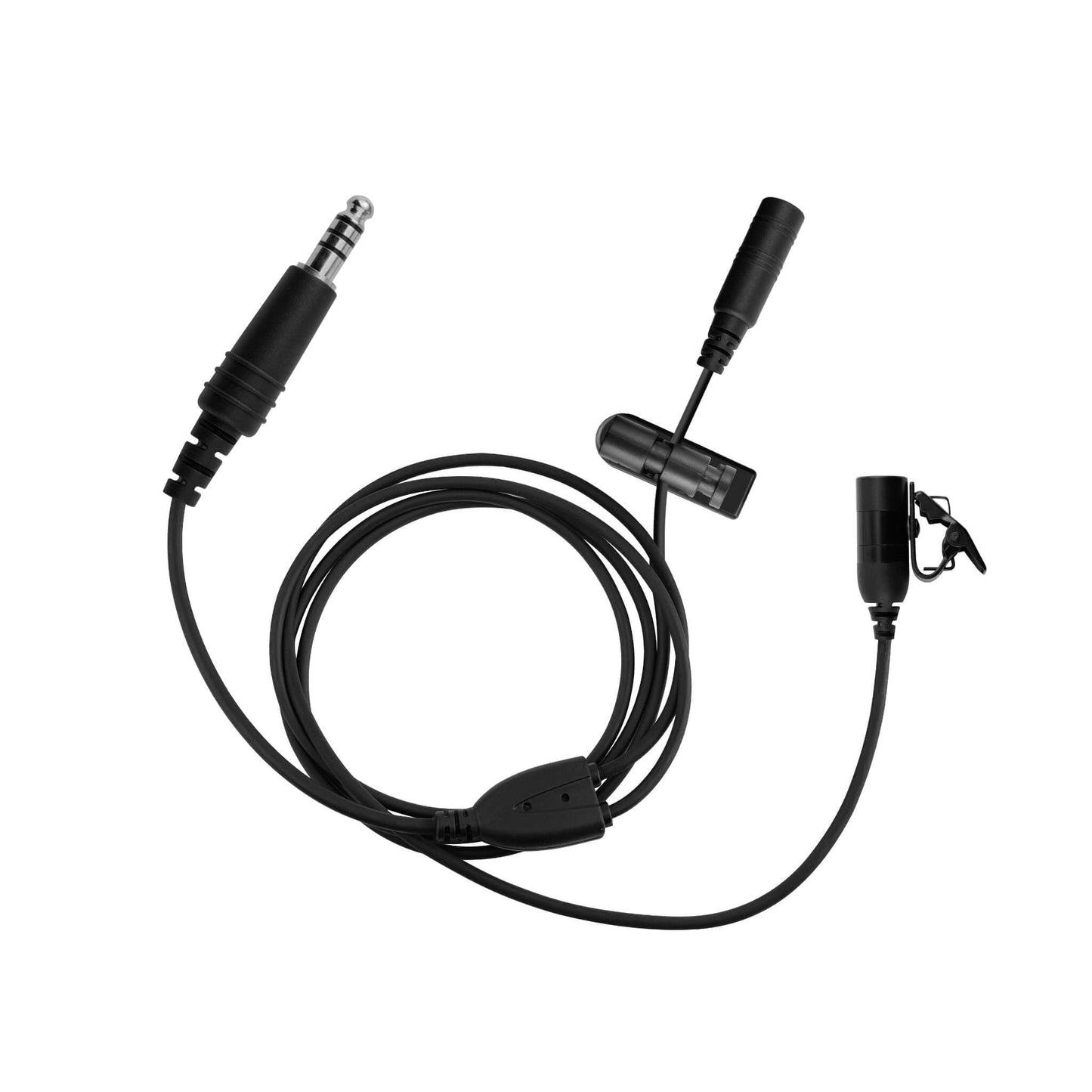 Tactical Mic / Dual Ear Invisible Tubeless Earpiece / TP-120/U174 Connector Kit - NATO Wired, No PTT Adapter