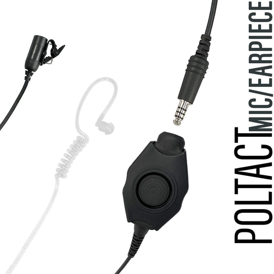 Tactical Mic / Earpiece / Tactical PTT Adapter Kit - Motorola/Retevis/Ailunce: EX500/560/XLS, EX600/600/XLS, GL2000, GP328/338/PLUS, RT Series, HD1, HD2, Siyata, Simoco & More