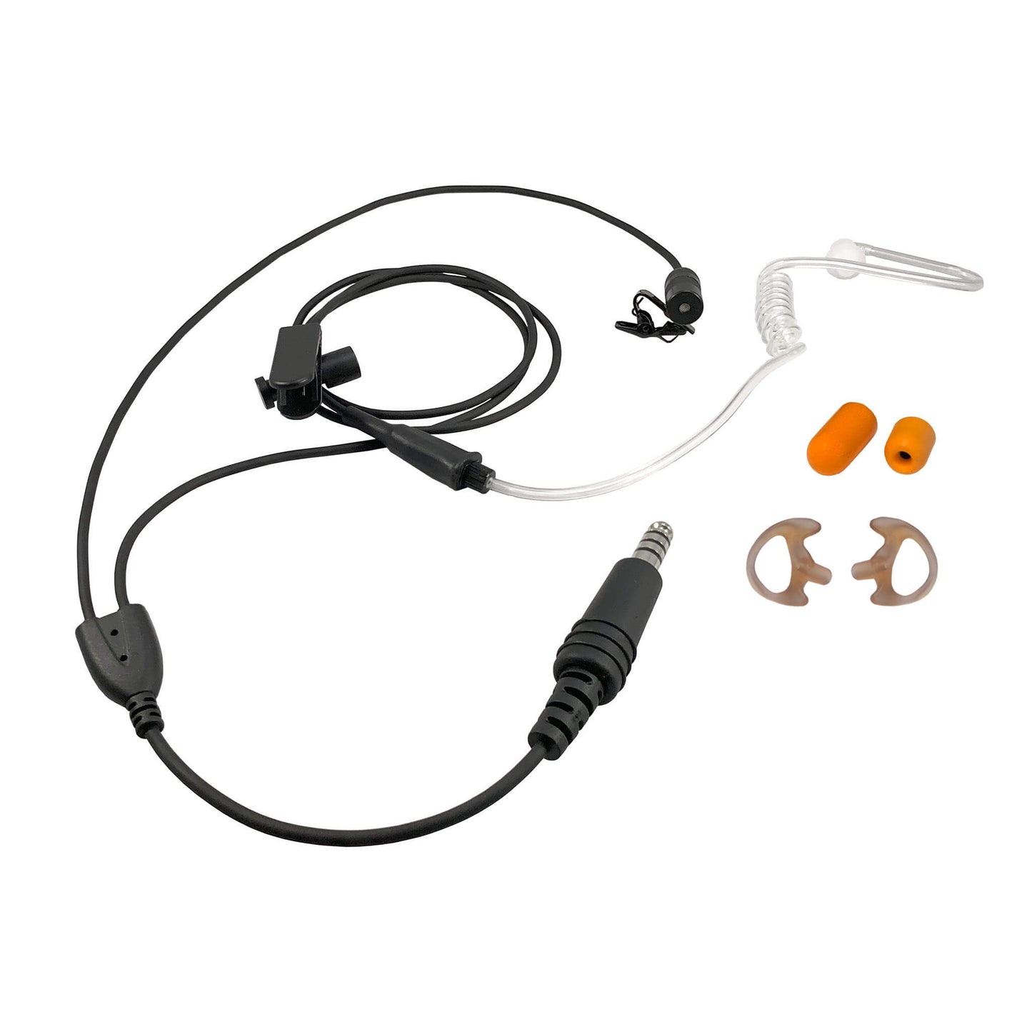 Tactical Mic / Earpiece / Tactical PTT Adapter Kit With Quick Disconnect (Hirose) Connector - Harris & M/A-Com 700P/Pi, 710P, P5100 / P7100 / P7200 Series & More