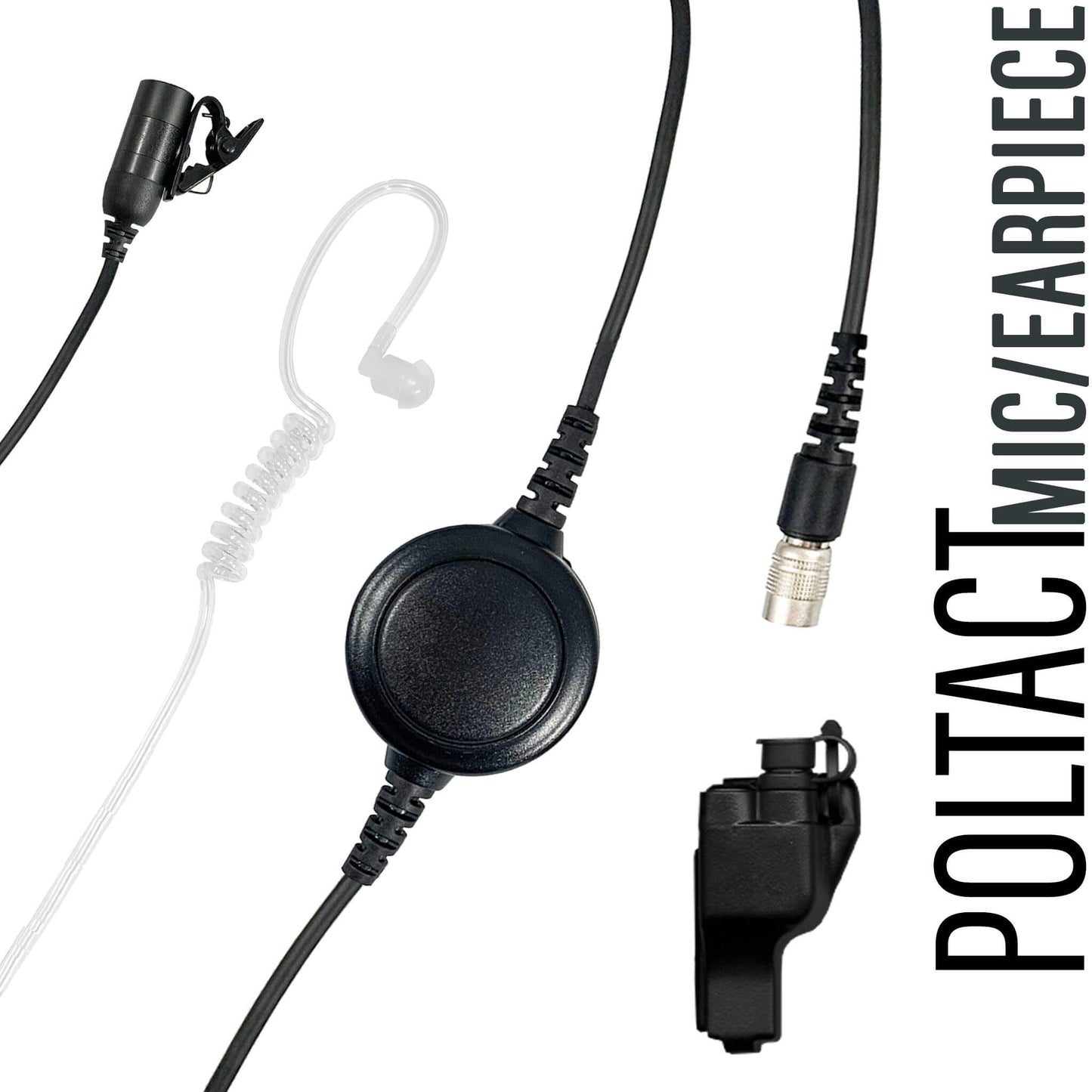 Tactical Mic / Earpiece / PTT Kit With Quick Disconnect (Hirose) Connector - Motorola XTS Series, HT/JT1000, MT/MTS2000, MTX838/900/8000/9000, PR1500 & More