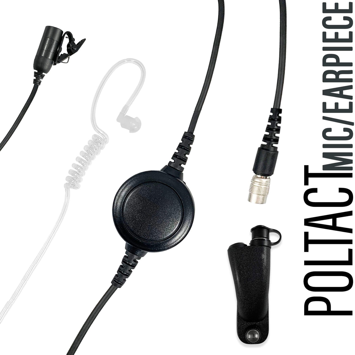 Tactical Mic / Earpiece / PTT Kit With Quick Disconnect (Hirose) Connector - Motorola: APX (Apex) Series, XPR Series, SRX2200, & More