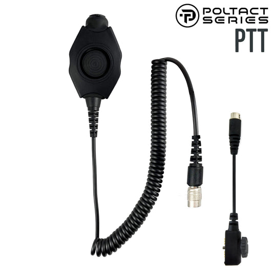 Tactical Radio Amplified PTT for Headset w/ Quick Disconnect(Hirose): US/Civilian/"Peltor" Wiring, Select ComTac III, XPI Models & Select Helicopter Headsets - Sonim XP5, XP5plus, XP5s, XP8, XP10, SoftBank