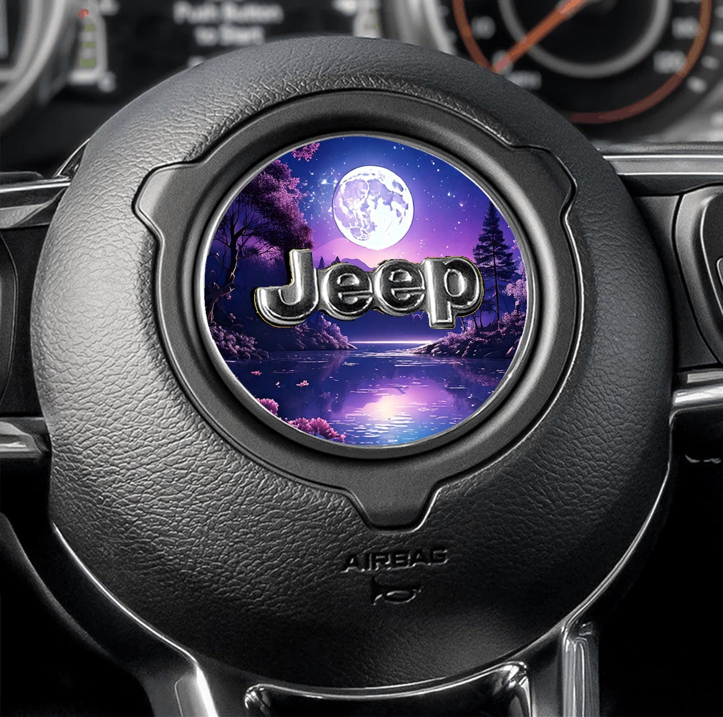Steering wheel decal Purple Moon