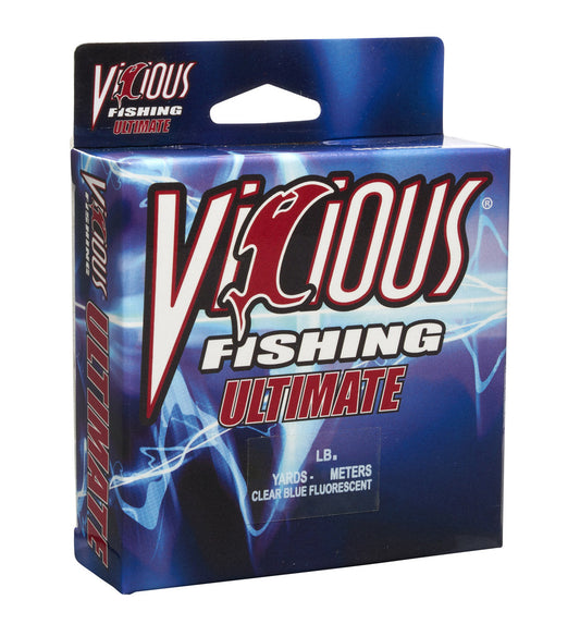Vicious Ultimate Clear-Blue Fluorescent Mono - 4 Lb Test