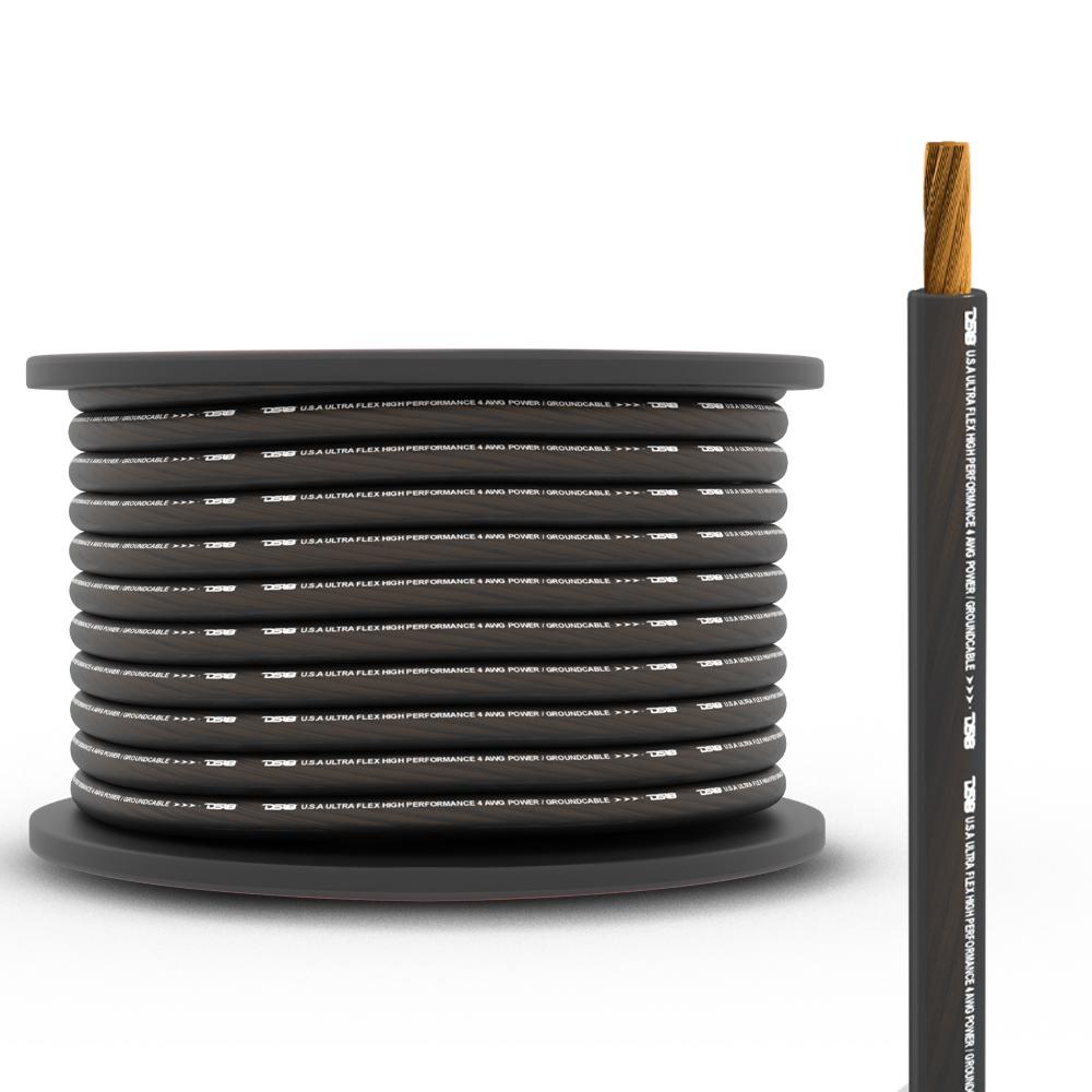 4-GA CCA Ground, Power Cable, 100 Feet