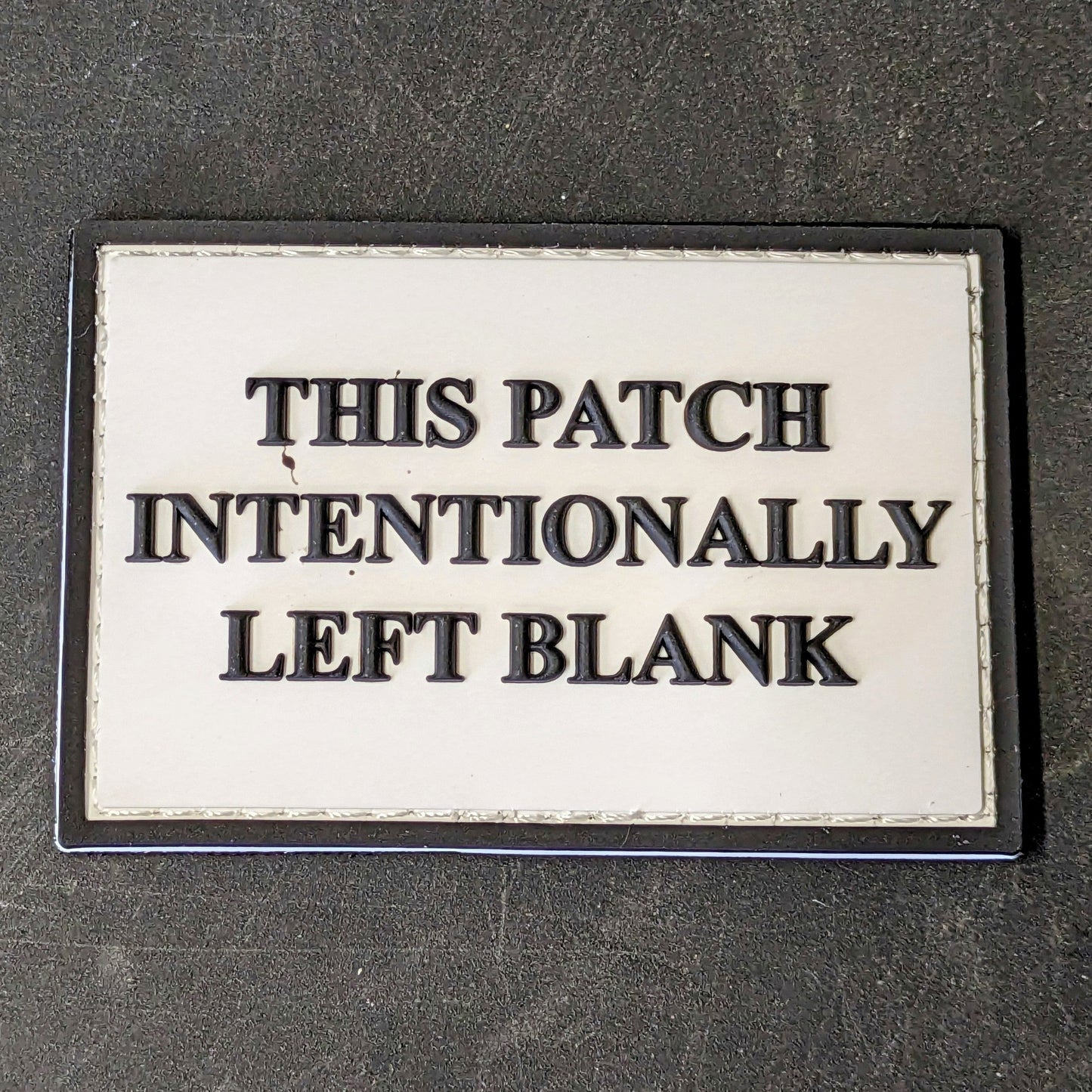 Intentionally Left Blank - PVC Patch