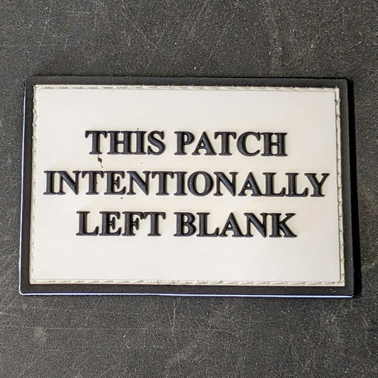 Intentionally Left Blank - PVC Patch