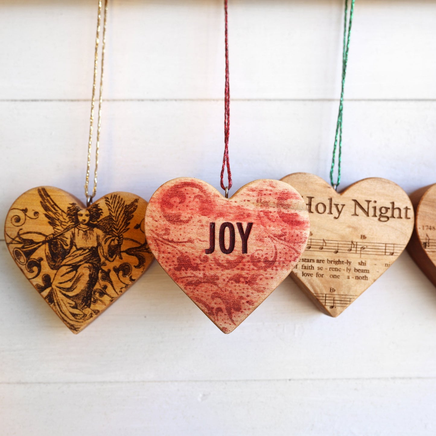 Christmas Carol Heart Ornaments
