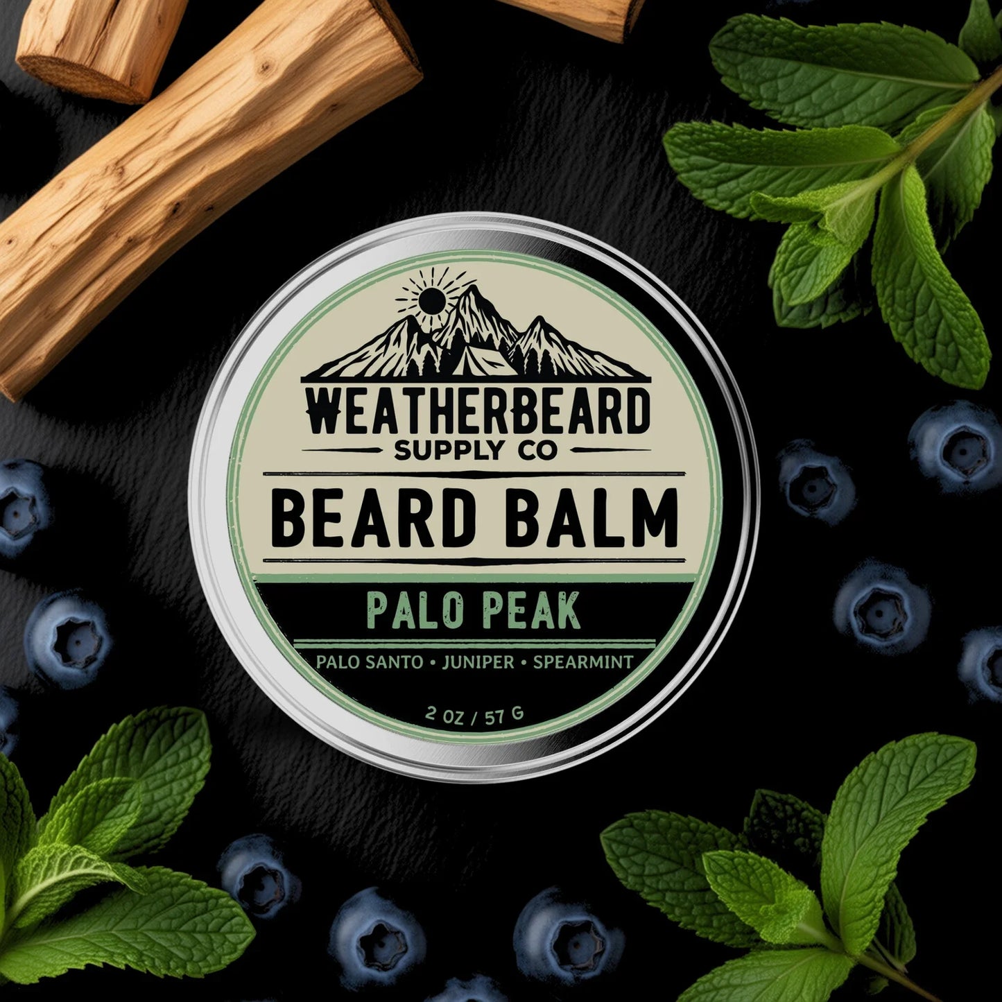 Palo Peak Beard Balm - Palo Santo, Juniper, Spearmint