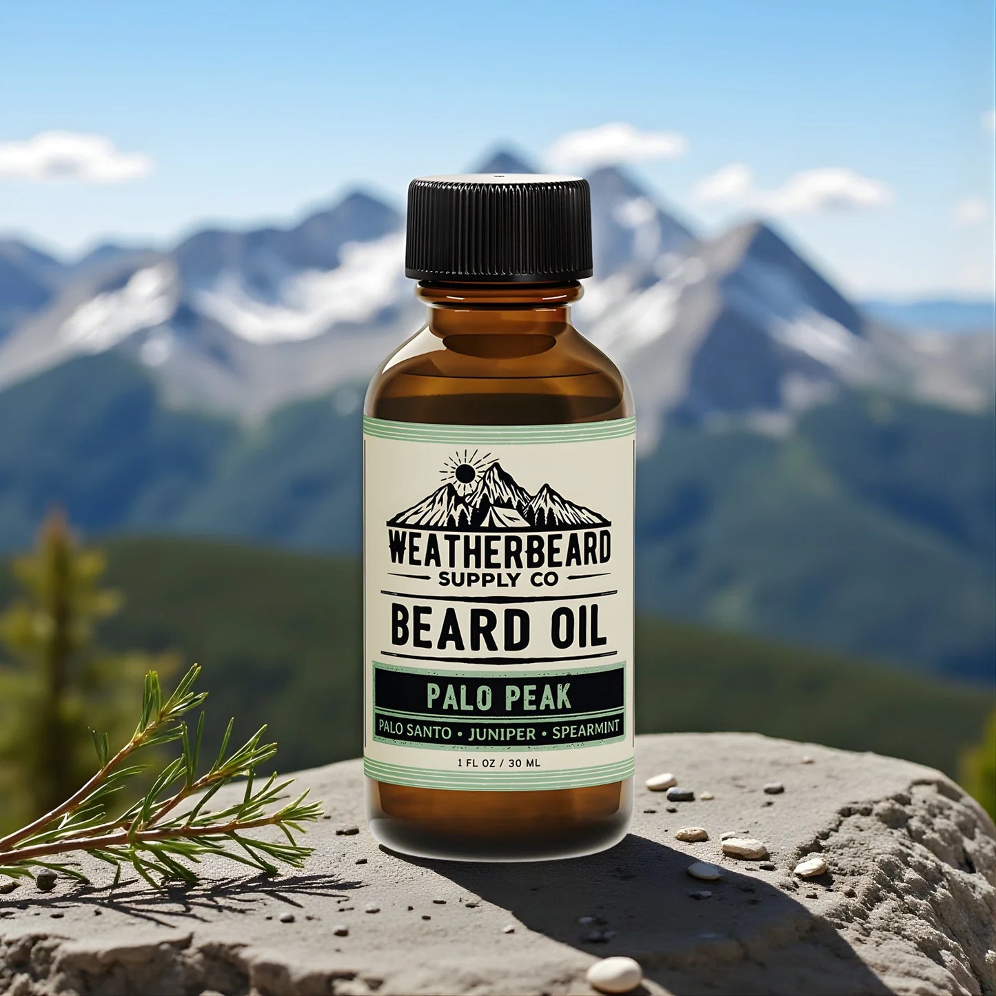 Palo Peak Beard Oil - Palo Santo, Juniper, Spearmint