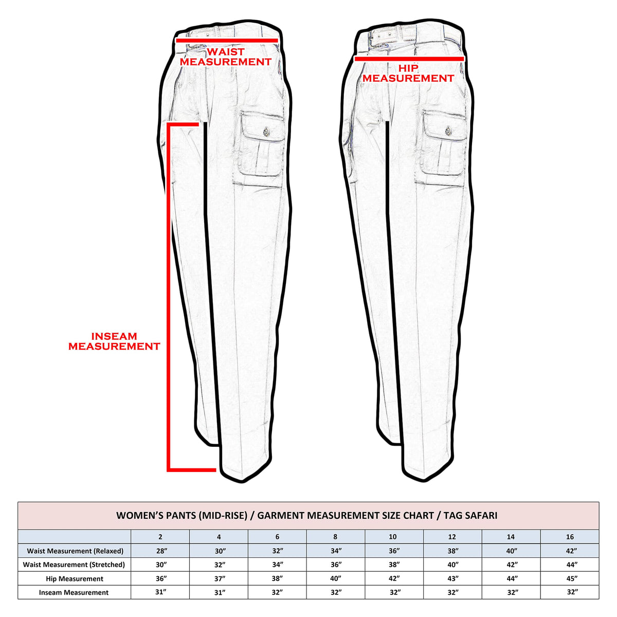 Six Pocket Congo Pants for Women