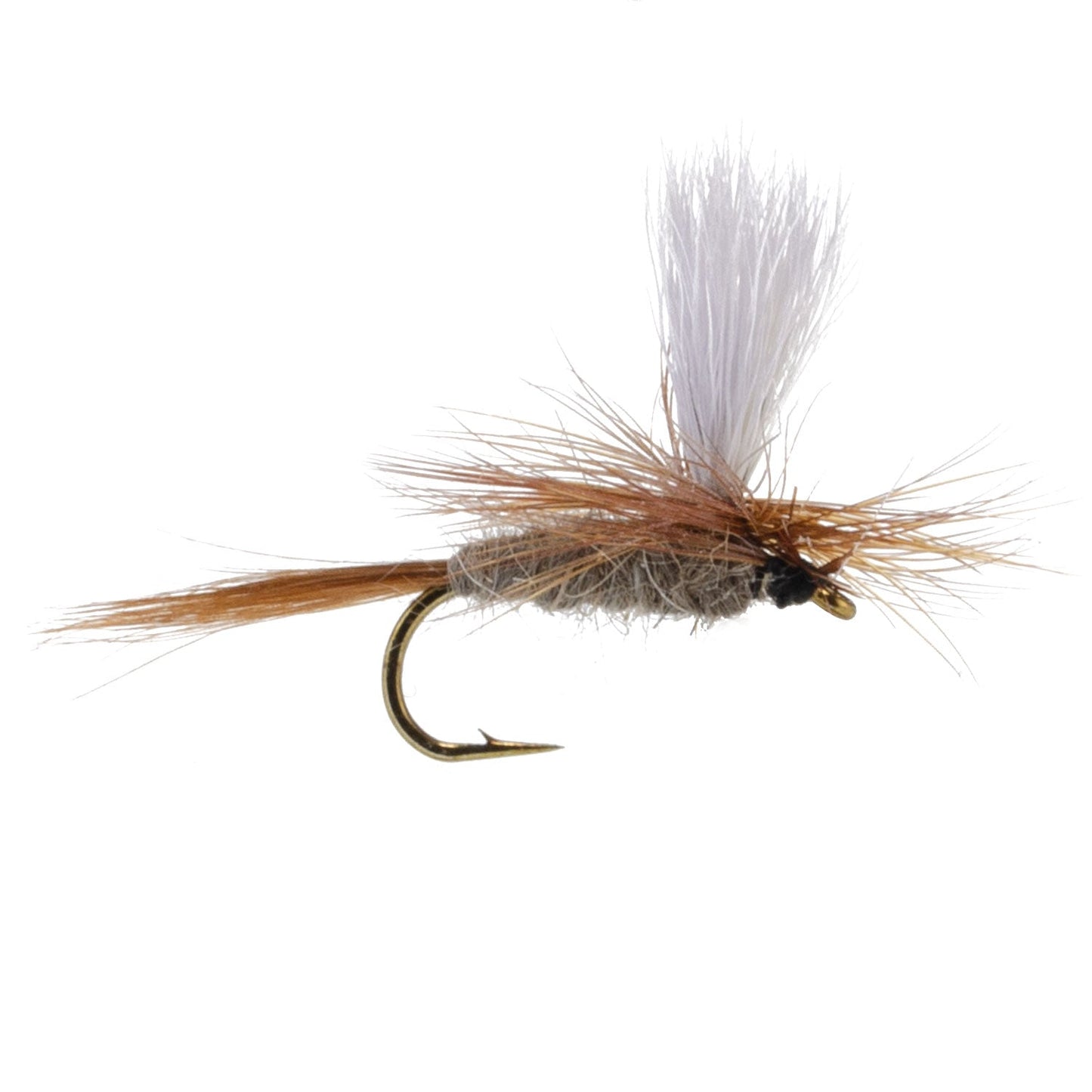 3 Pack Hares Ear Parachute Classic Dry Fly - Hook Size 14