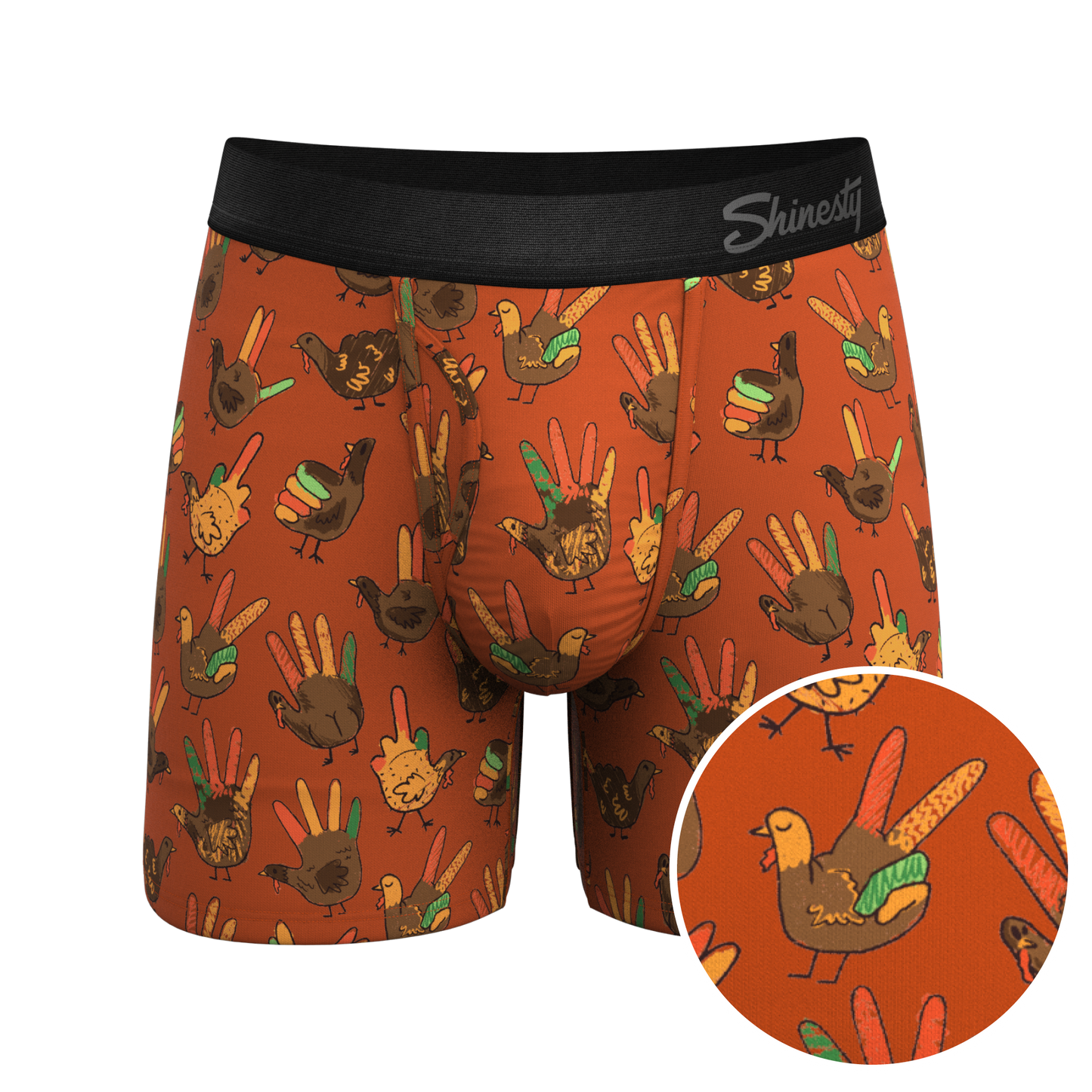 The Party Fowl | Thanksgiving Turkey Ball Hammock® Pouch Underwear With Fly