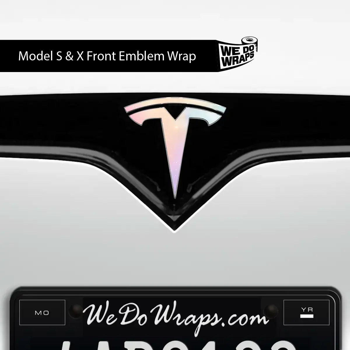 Pastel Galaxy Tesla Emblem Decals (Front + Back) | Model S