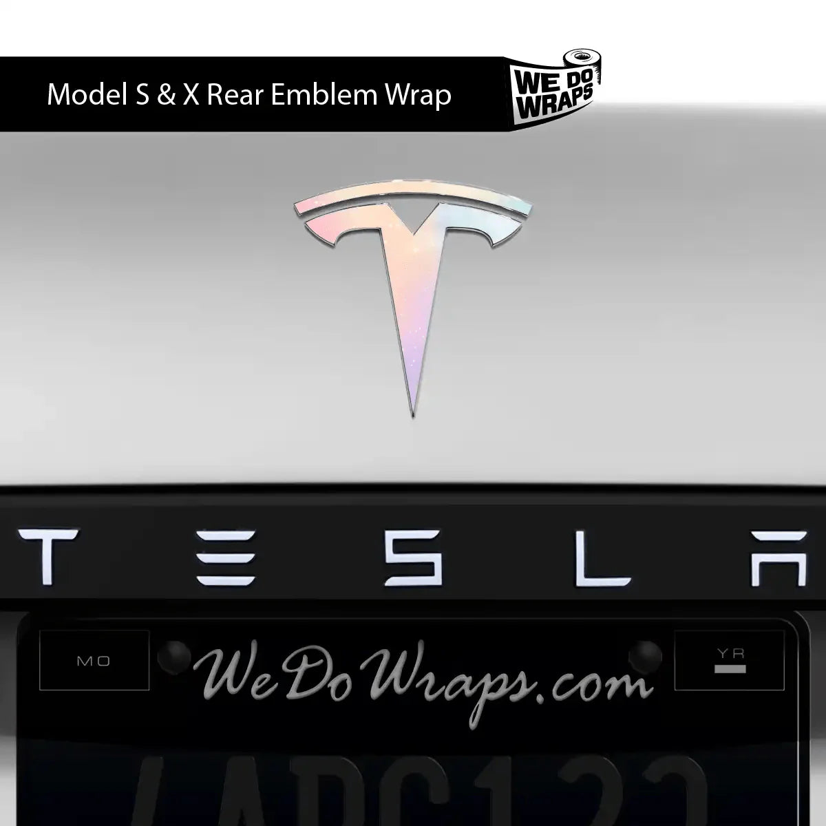 Pastel Galaxy Tesla Emblem Decals (Front + Back) | Model S