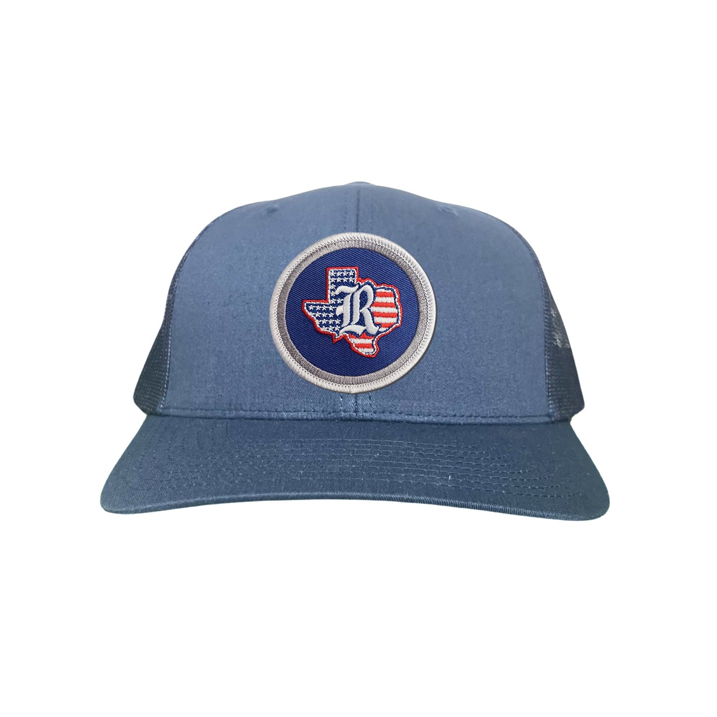 Rice University / State of Texas American Flag Circle Patch / Curved Bill Mesh Snapback / 165 / Rice001 / MM