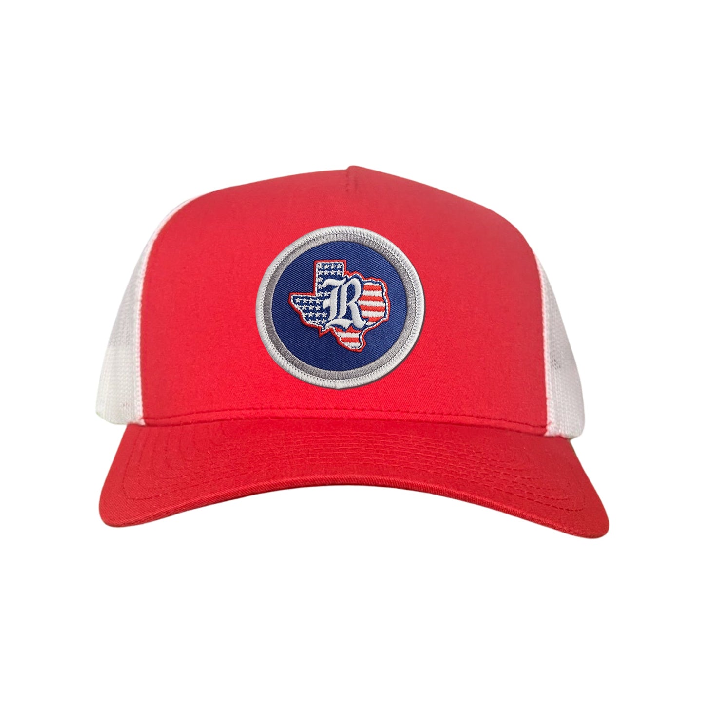 Rice University / State of Texas American Flag Circle Patch / Curved Bill Mesh Snapback / 165 / Rice001 / MM