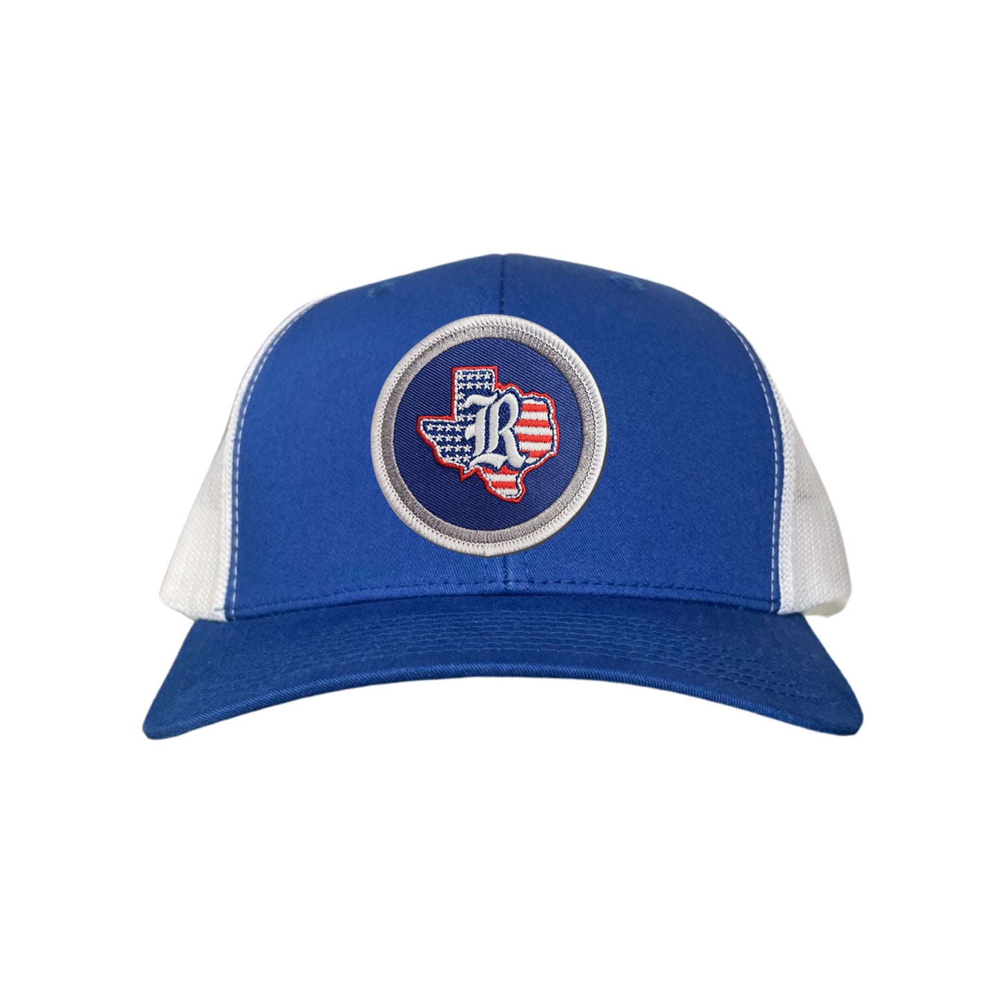 Rice University / State of Texas American Flag Circle Patch / Curved Bill Mesh Snapback / 165 / Rice001 / MM