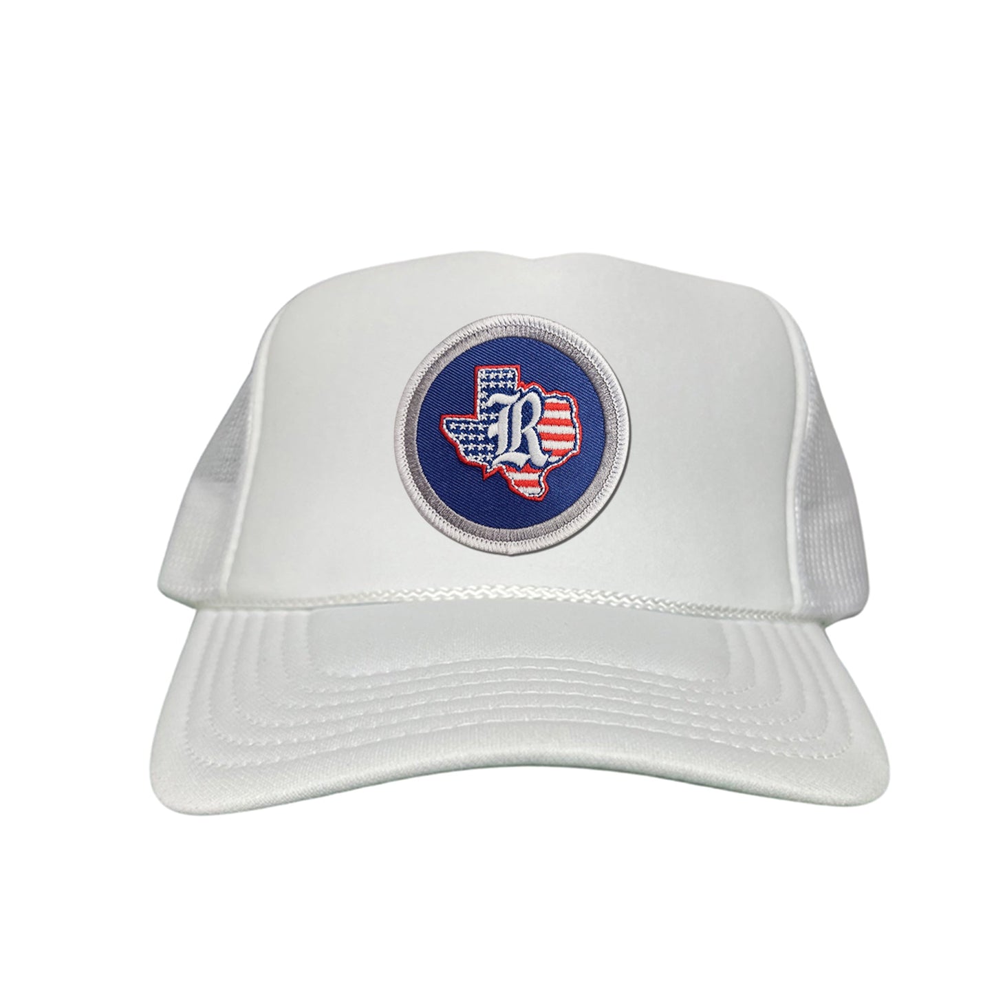 Rice University / State of Texas American Flag Circle Patch / Curved Bill Mesh Snapback / 165 / Rice001 / MM