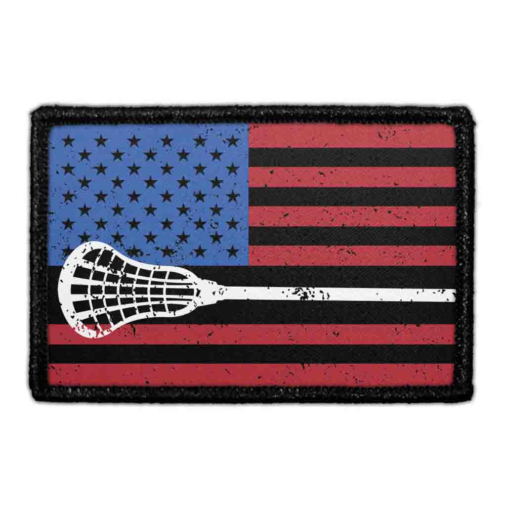 American Flag Lacrosse - Removable Patch