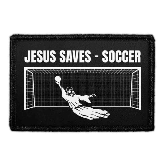 Jesus Saves - Soccer - Removable Patch