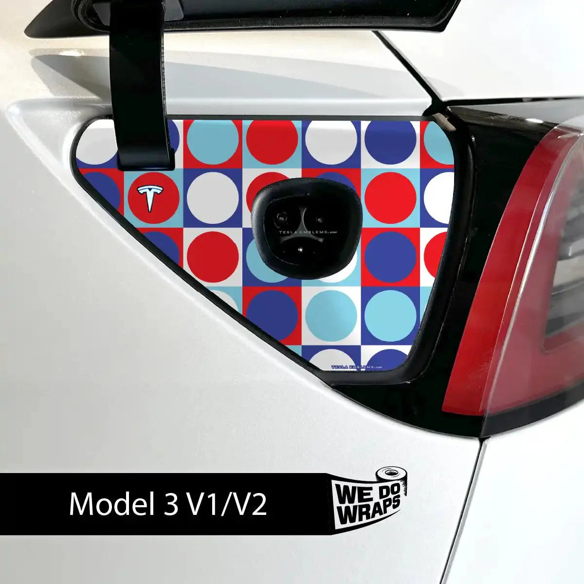 Patriot Pop Tesla Charge Port Wrap | Model 3