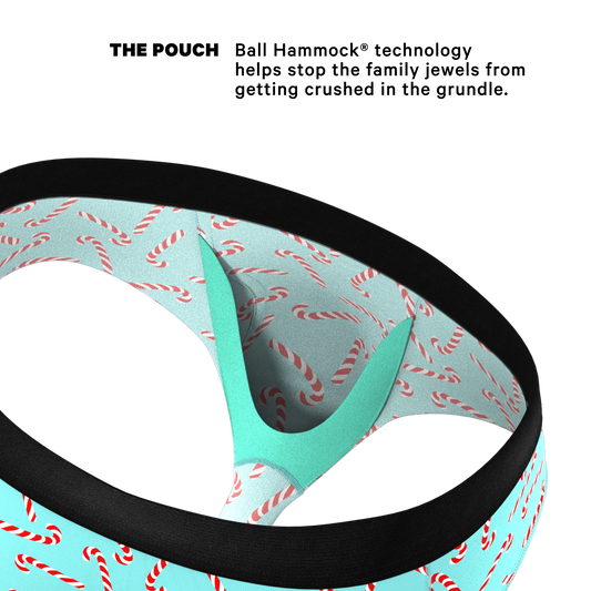The Peppermint Pimp Canes | Candy Cane Ball Hammock® Pouch Underwear Briefs