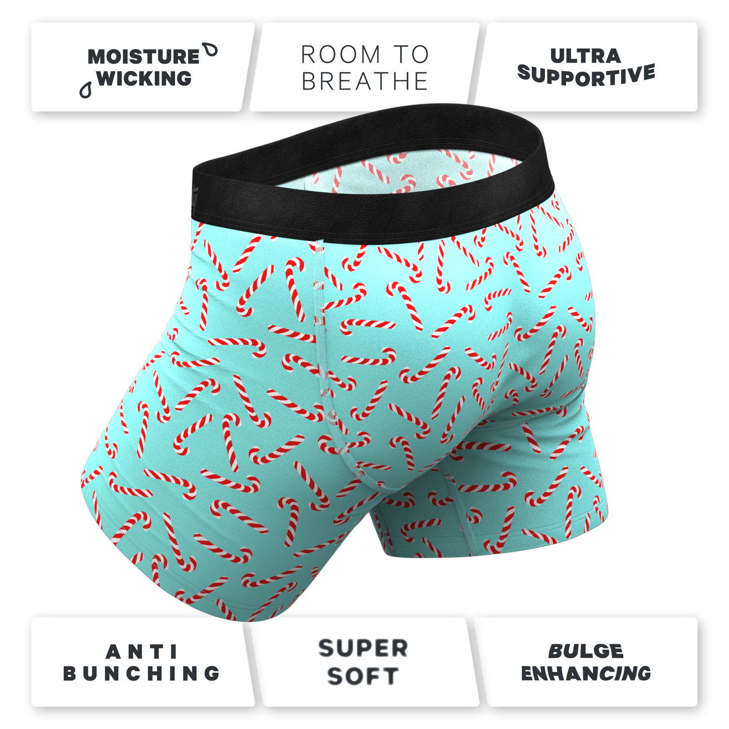 The Peppermint Pimp Canes | Candy Cane Ball Hammock® Pouch Underwear