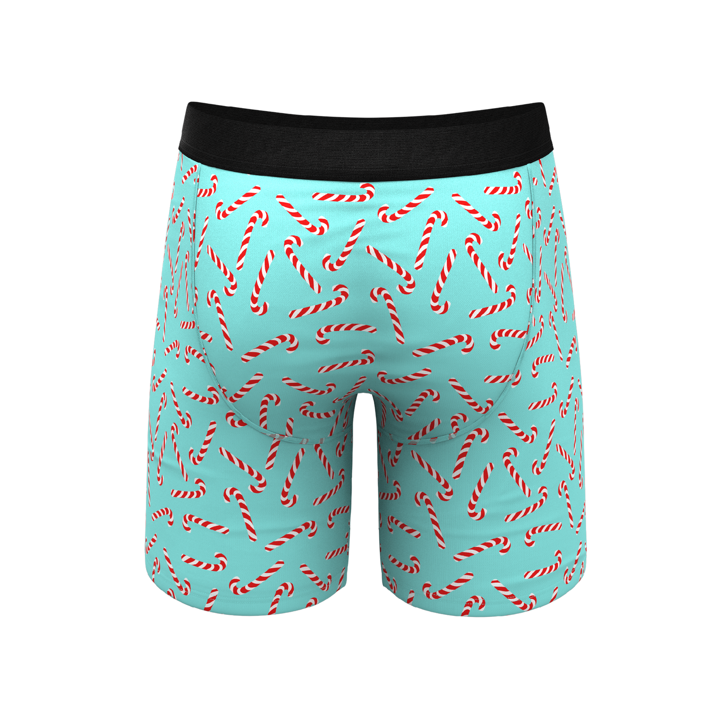 The Peppermint Pimp Canes | Candy Cane Long Leg Ball Hammock® Pouch Underwear With Fly
