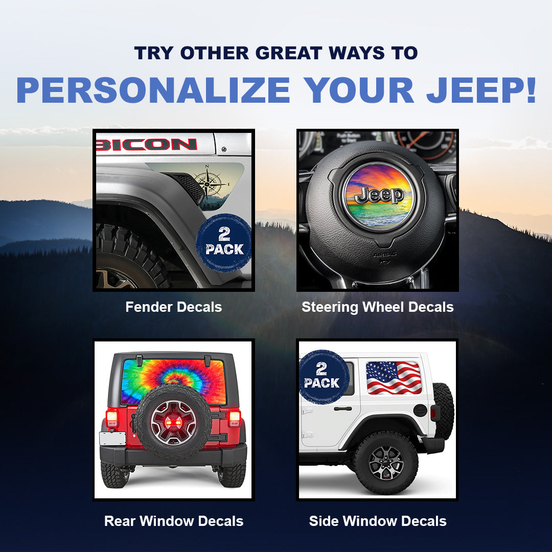 Blackout Thin Blue Line Gas Cap Decal for JT or Gladiator