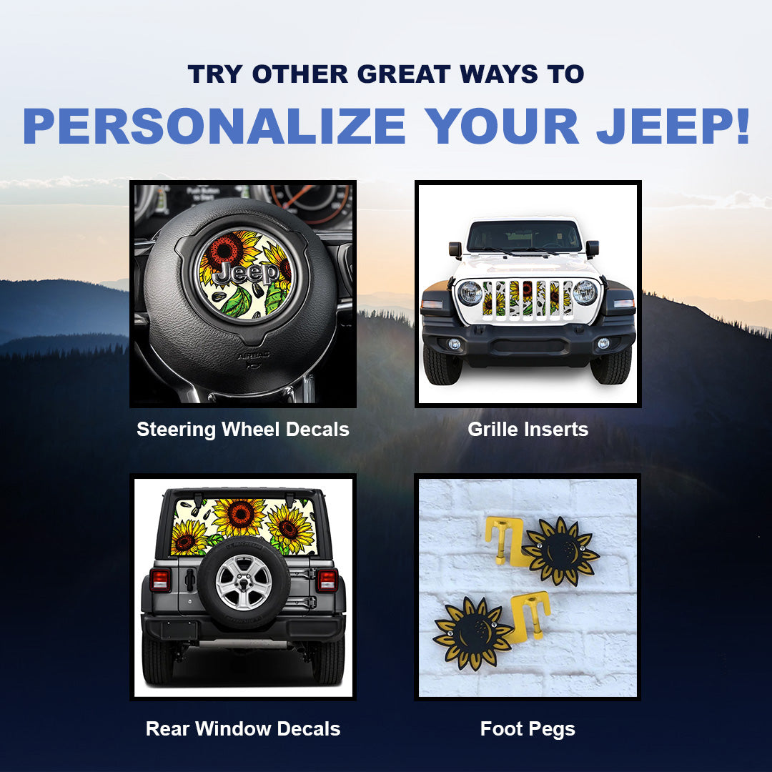 Sunflowers Steering Wheel Decal