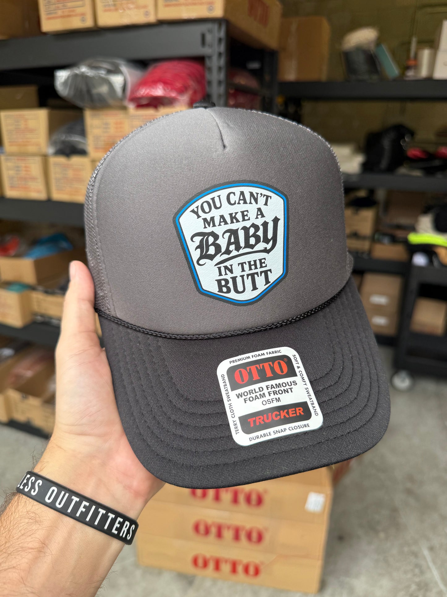You Cant Make A Baby In The Butt Trucker Hat