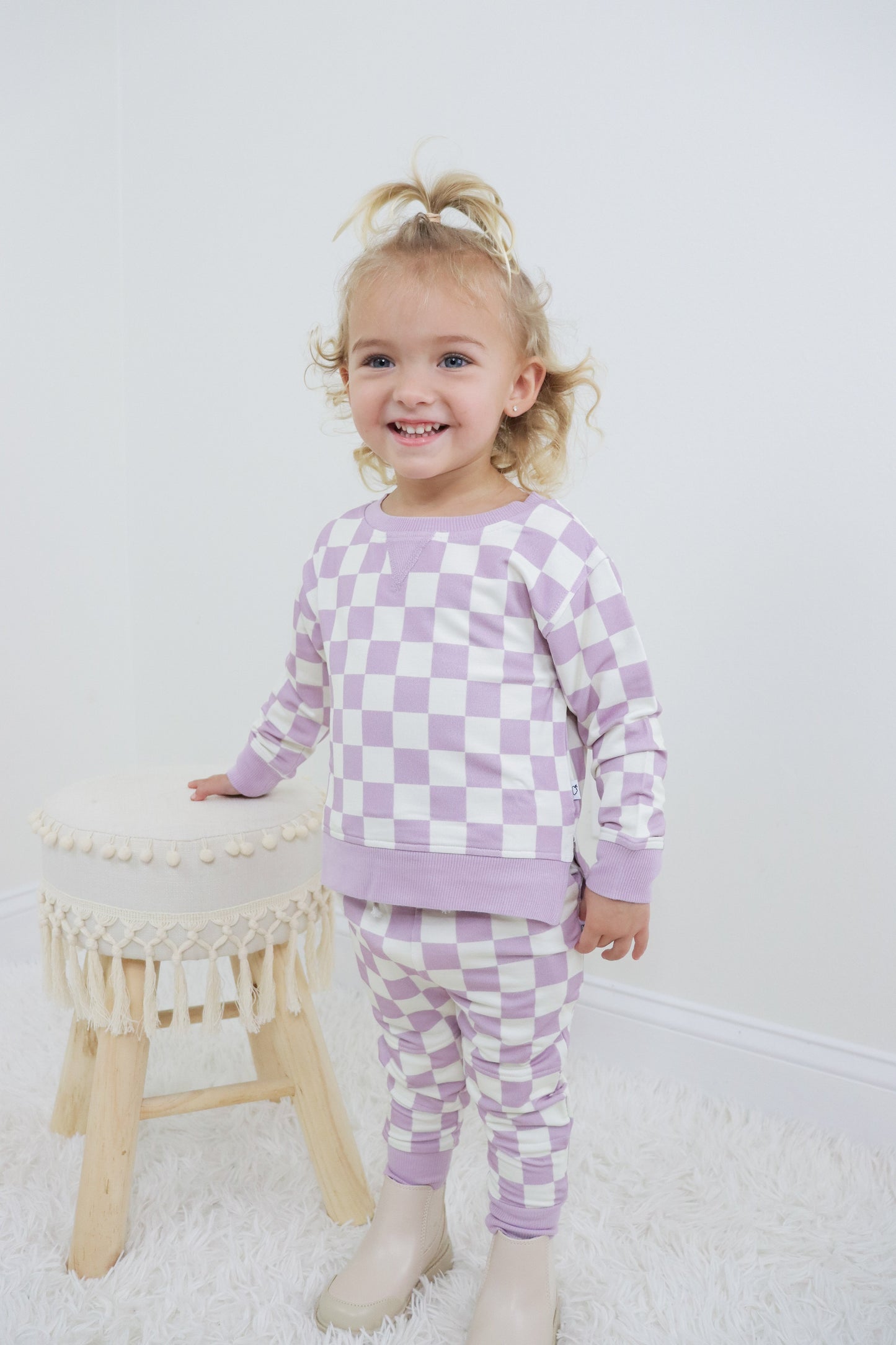 PERIWINKLE CHECKERS DREAM JOGGER