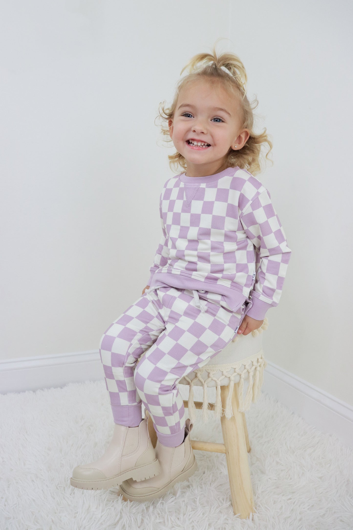 PERIWINKLE CHECKERS DREAM JOGGER