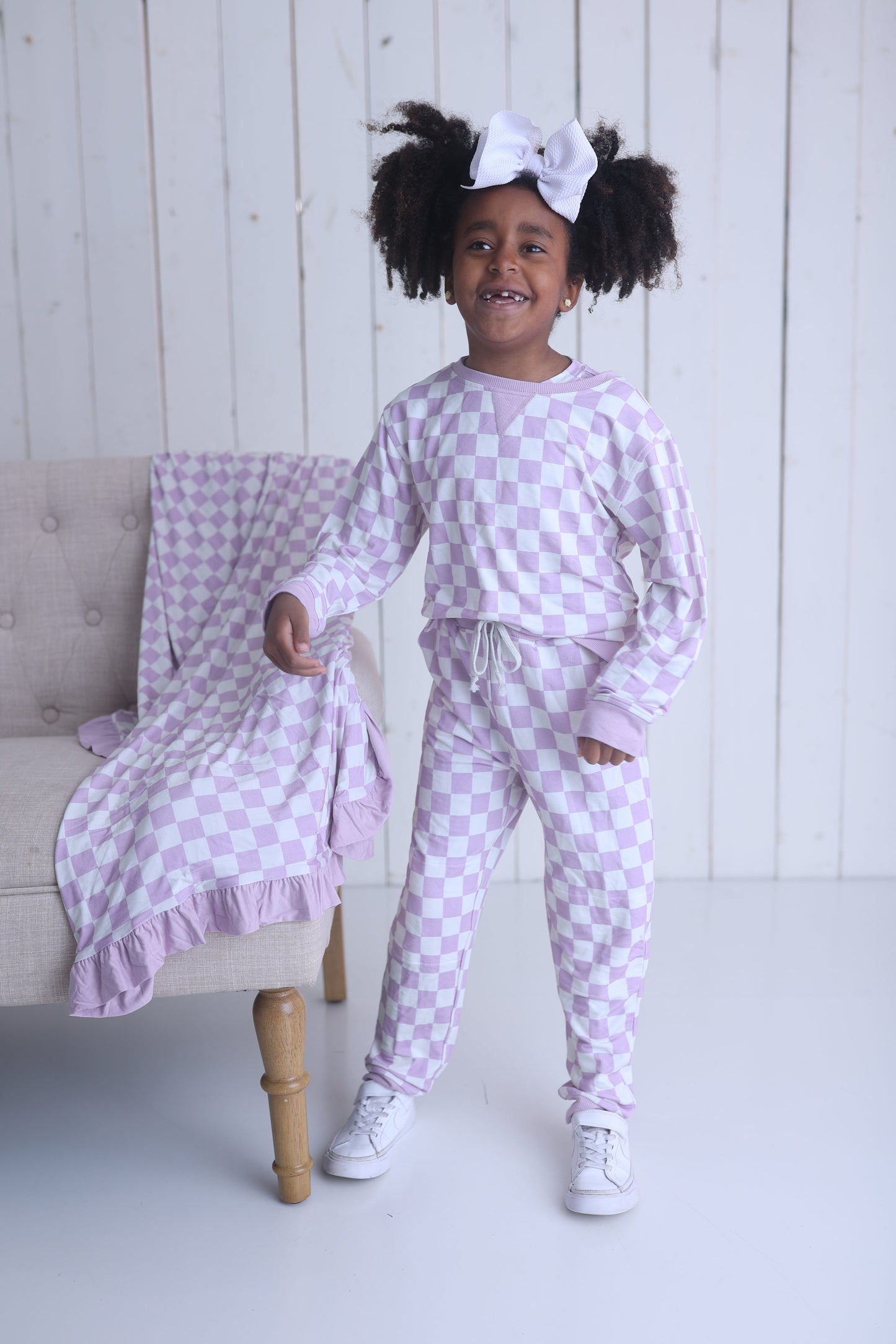 PERIWINKLE CHECKERS DREAM JOGGER