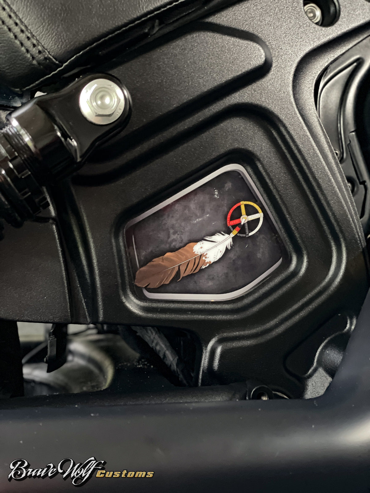 Indian Scout Mid-Frame Insert - Medicine Wheel